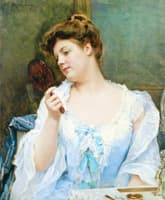 A Young Beauty at Her Vanity