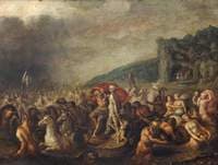The Triumph of Neptune and Amphitrite, with Figures Feasting in a Distant Cave