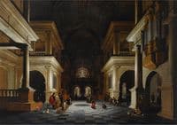 The Interior of a Renaissance Style Church