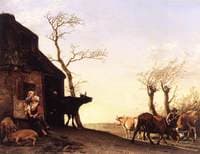 Driving Cattle to Pasture in the Morning