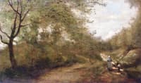 Luzancy, Shaded Trail with Goatherd