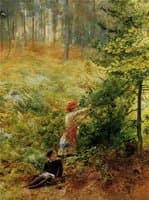 Gathering blackberries