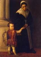 A Boy with His Nurse
