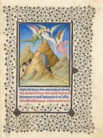 Belles Heurs du Duc de Berry ~ Angels Carry the Corpse of Saint Catharine Over Mount Sinai