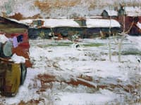 Winter. The Backyard