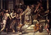 Saint Lawrence Giving the Wealth to the Poor