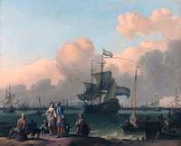 The Y at Amsterdam, with the frigate ‘De Ploeg'