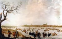Ice view and winter landscape