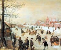 Ice view and winter landscape