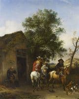 Two Sportsmen Outside an Inn