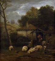 A Farmyard with Animals