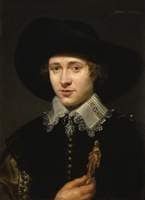 Portrait of a Man Holding a Statuette