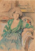 Portrait of the Artist's Wife Irina Voitsekhovskaya-Vinogradova