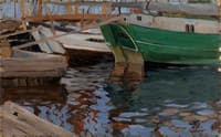 Boats in Arkhangelsk Port