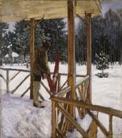 Hunter with Skis