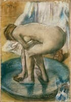 Woman Bathing in a Shallow Tub