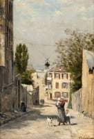 The rue de Norvins, Montmartre