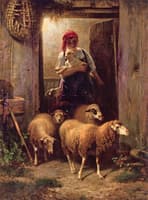 Shepherdess and Her Flock