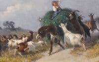 Goats Stealing Hay