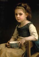 Little Girl with a Blue Bowl
