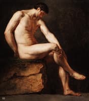 Seated Male Nude