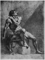 Seated Male Nude