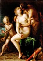 Venus and Cupid with a Satyr