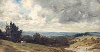 Hampstead Heath with Harrow in the Distance