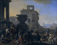 Marketplace in an Italian Town with an Itinerant Tooth-puller