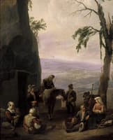 Italian Landscape with Resting Peasants