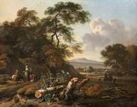 Landscape with a Fallen Tree, Peasants and Huntsmen