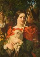 Phoebe and Silvius in the Forest of Arden, from Shakespeare's 'As You Like It'