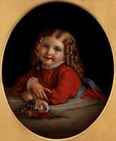 A Young Girl With A Posy