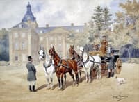 Arthur de Marchant et d'Ansen Bourg and his Wife on a Four-horse