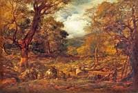 Woodcutters in a Forest Valley