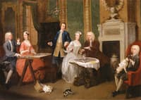 Group of Six at Tea