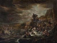 The Hosts of Pharoah Engulfed by the Red Sea