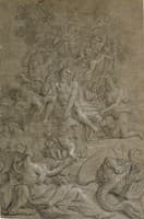 Story of Apollo - Apollo Crowned by Victory after Having Slayed Python