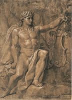 Apollo Sitting and Leaning on his Lyra