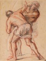 Two Men Lifting, study for the Renowned Temple of Delphi Pillaged by the Tectosages