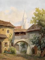 Old House with Church