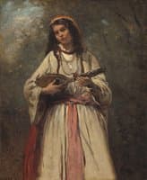 Gypsy Girl with Mandolin
