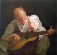 Man and Child with Guitar