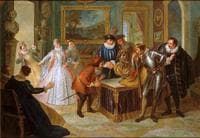 Story of Don Quixote - Don Quixote Consulting the Inchanted Head, at the House of Don Antonia Mereno