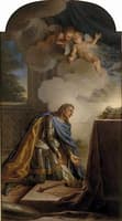 Louis XV in the Guise of Saint Louis Receiving the Crown of Thorns