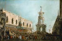 The Doge of Venice Attending the Shrove Thursday Festivities in the Piazzetta