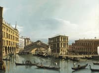 Venice. View of the Grand Canal with the Rialto bridge