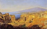 The Ruins of the Greek Theater in Taormina, Sicily