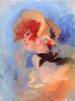 Young Woman in a Flowered Hat