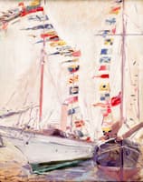 Pennant Bedecked Yachts